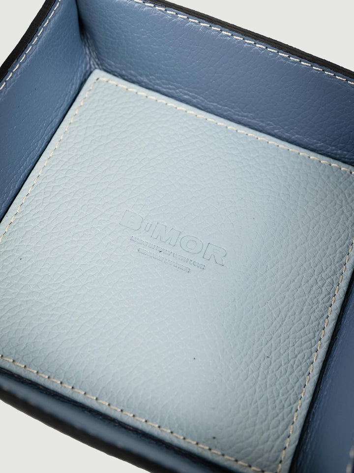 SVUOTATASCHE IN PELLE AZZURRO<BR/> SVUOTATASCHE JEANS BIMOR 
