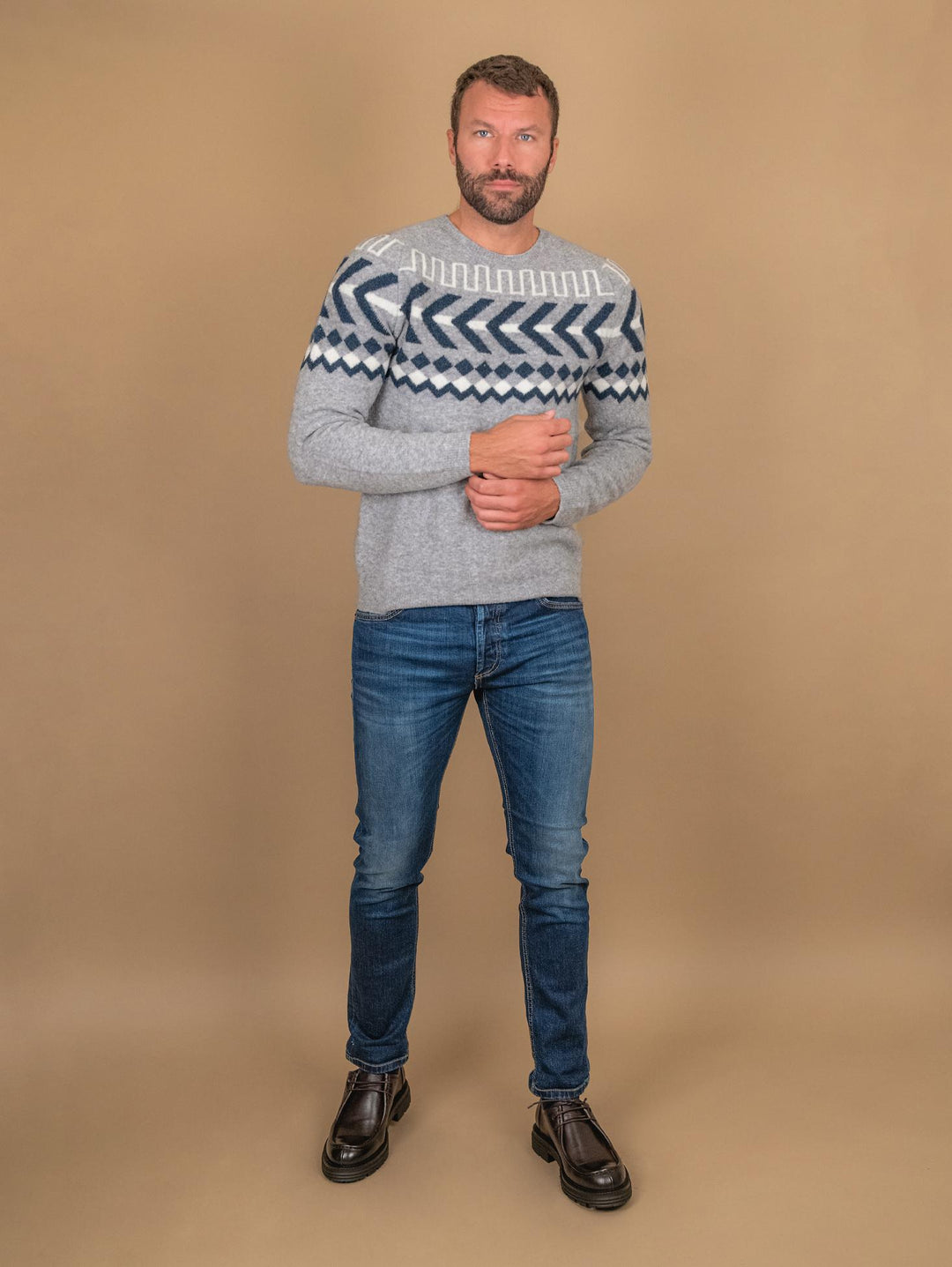 GIROCOLLO IN MISTO LANA MERINO CON MANICA RAGLAN 0097 0053 FIESOLI DANIELE 