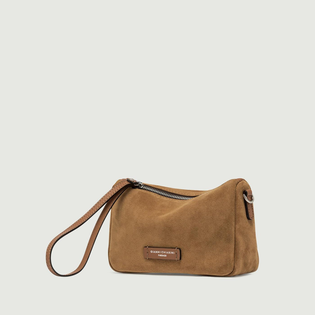 Borsa a mano Nora Pouch mini in camoscio cuoio BS 10224/24PE CM-PL 206 GIANNI CHIARINI 