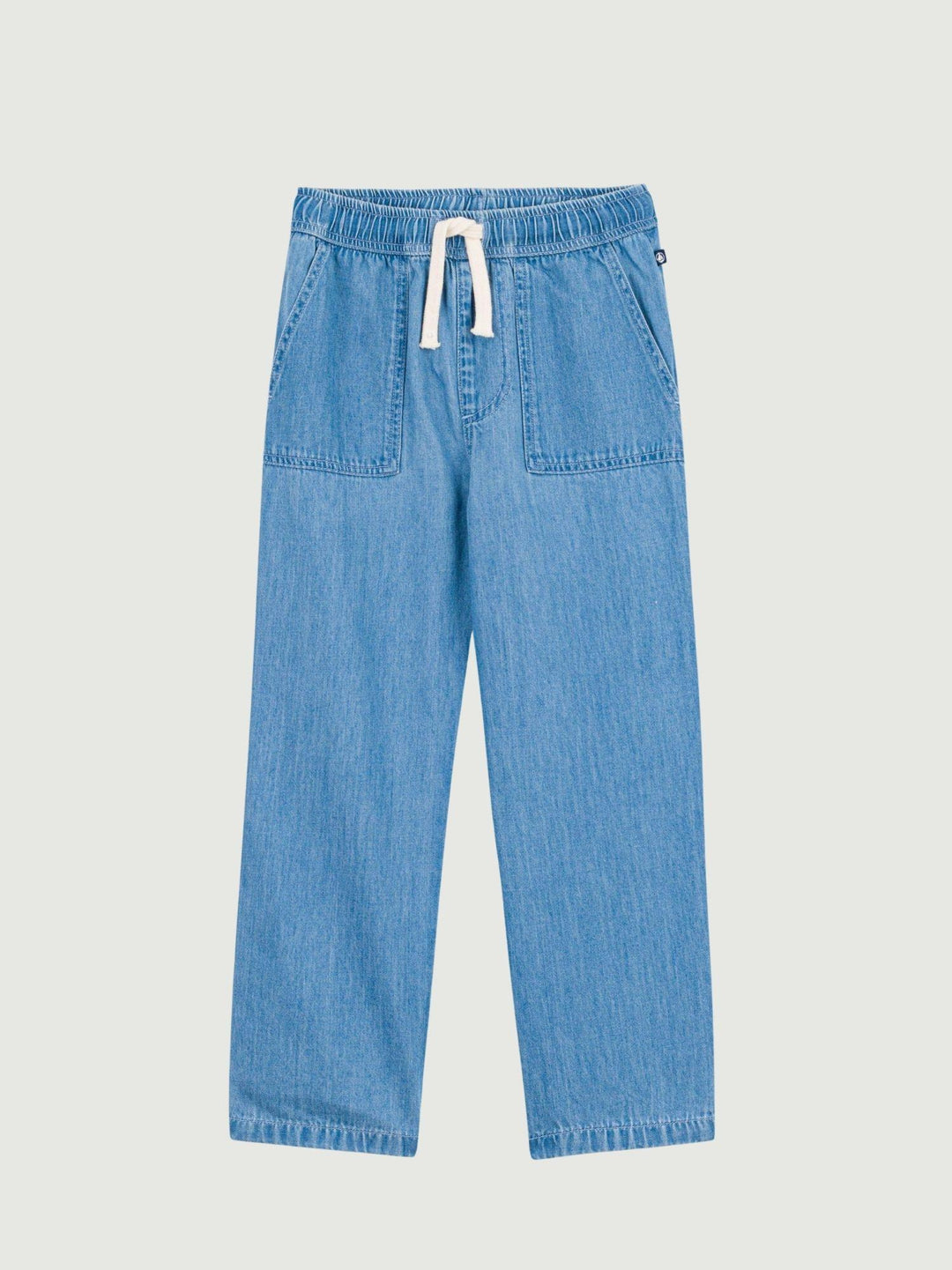 Pantaloni in denim a palazzo A0FUA 01 PETIT BATEAU 