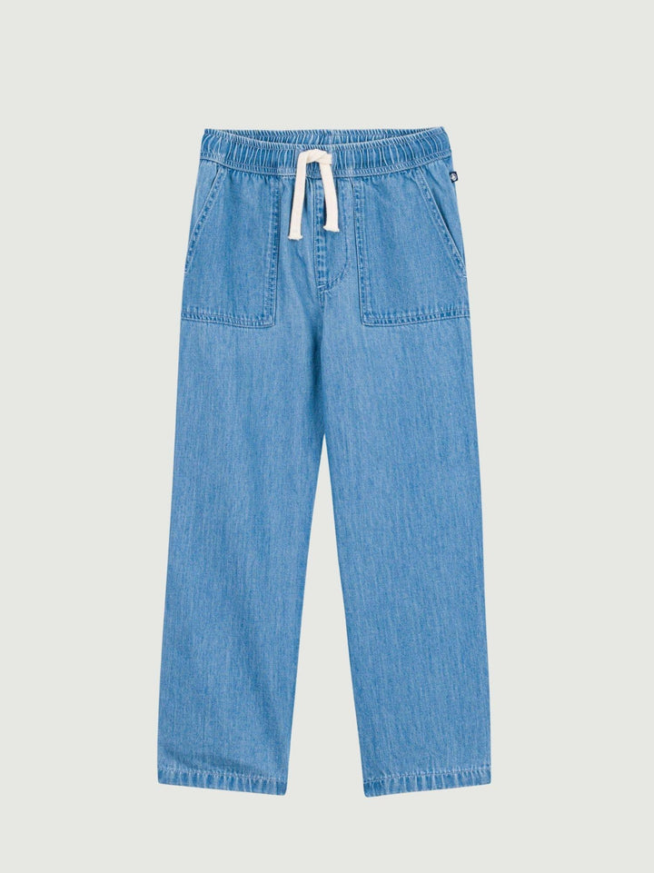 Pantaloni in denim a palazzo A0FUA 01 PETIT BATEAU 