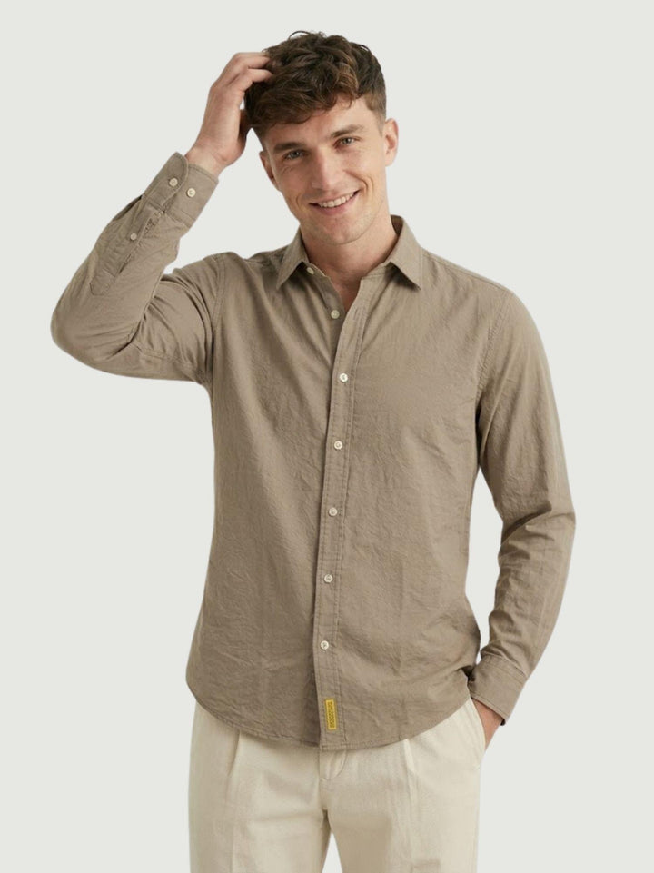 Camicia Brad  in mussola di cotone nocciola BRAD/TC171 M04 BAGGIES 