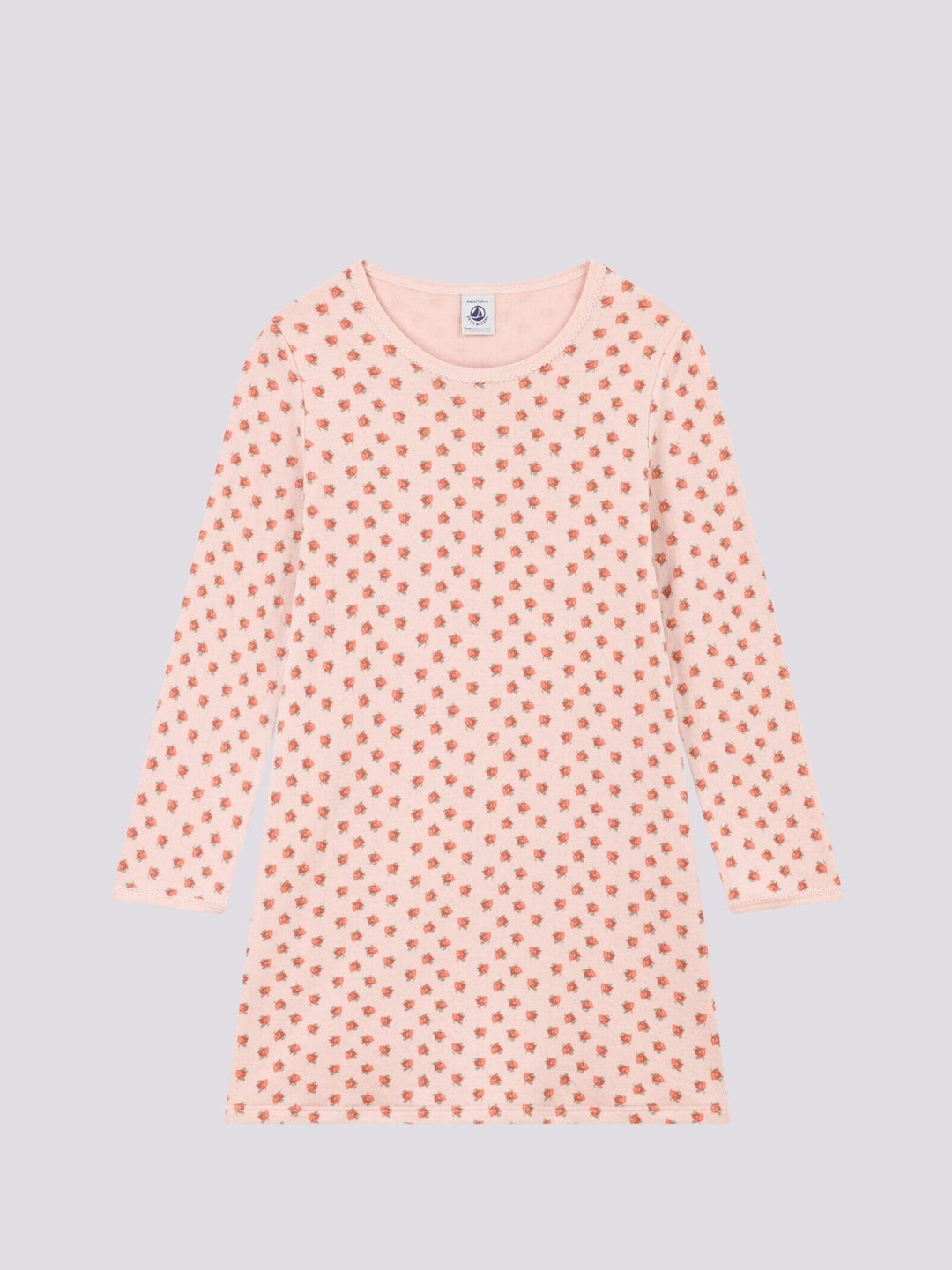 CAMICIA DA NOTTE FIORE BAMBINA IN TUBIQUE A080H 02 PETIT BATEAU 