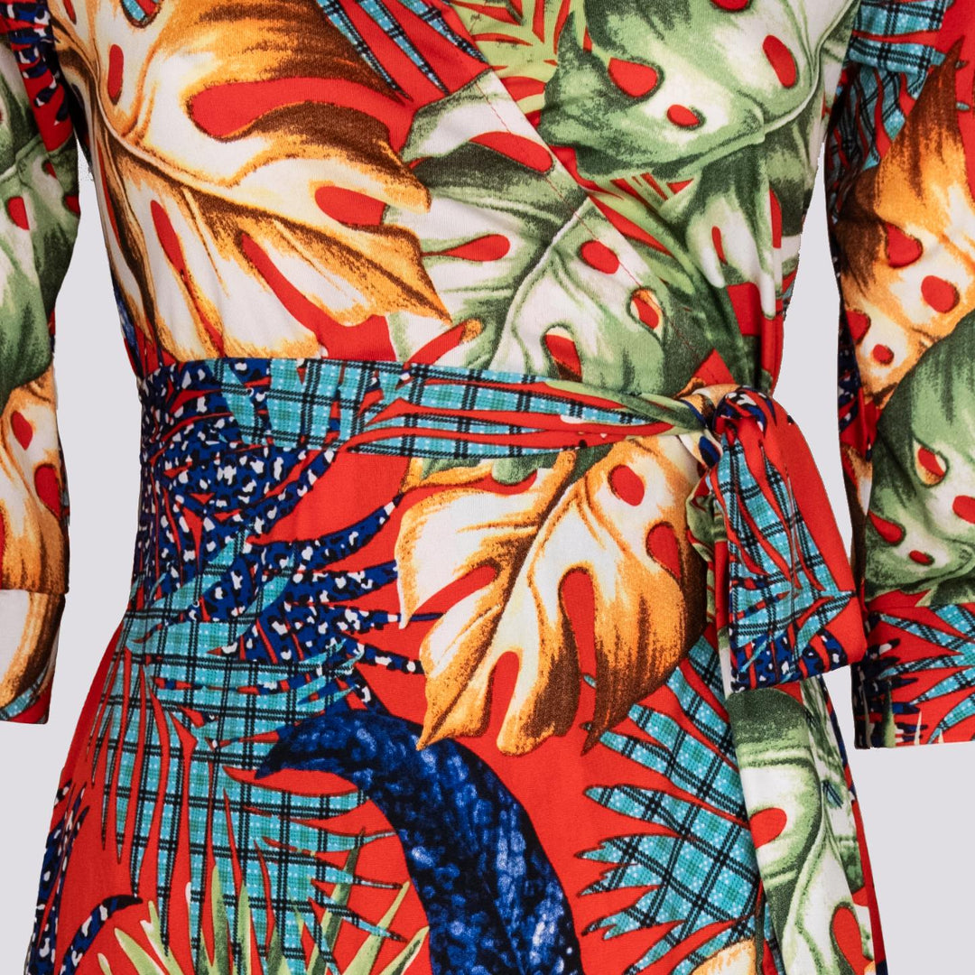Abito kimono in fantasia floreale multicolor DIANE FOGLIA ANDREA MORANDO 