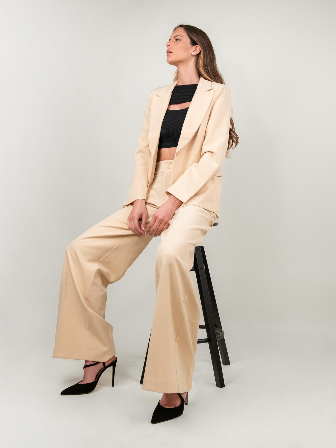 Blazer monopetto beige