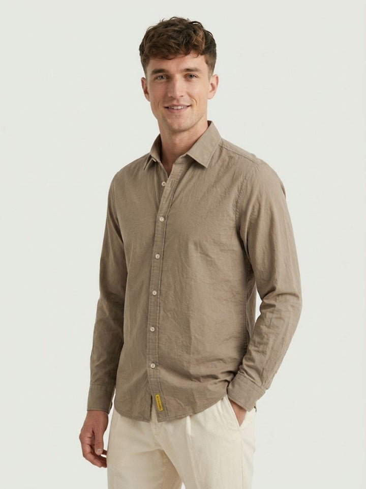 Camicia Brad  in mussola di cotone nocciola BRAD/TC171 M04 BAGGIES 