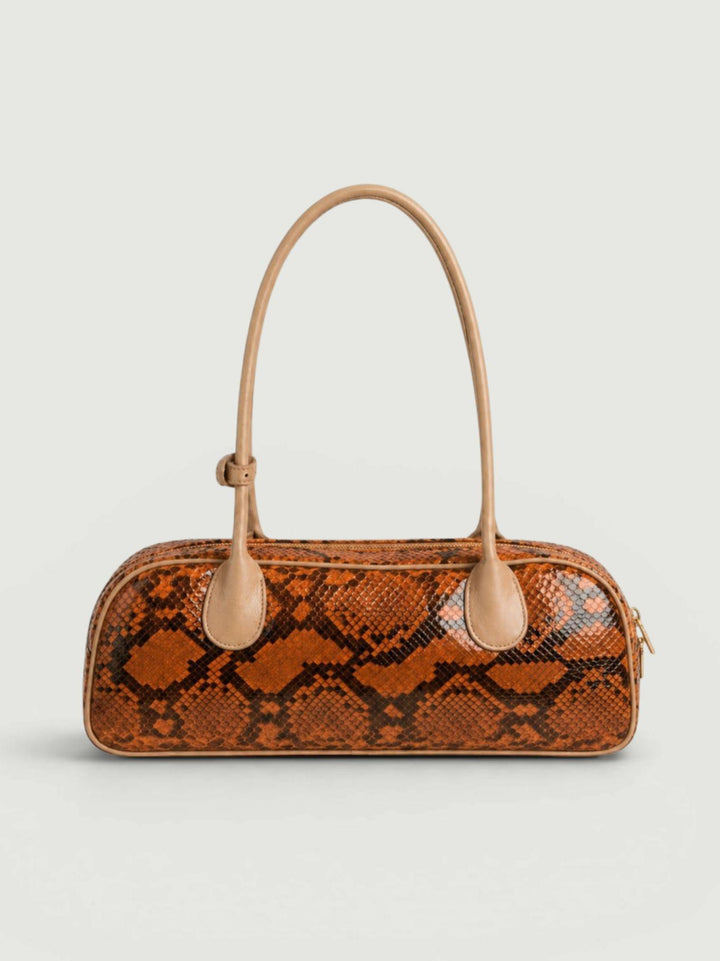 Borsa a spalla Doxie in pelle di pitone arancione DOXIE PITONE ARANCIONE BIMOR 