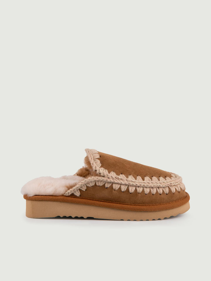 Pantofola Mou in pelle di montone Cognac FW10112 COG MOU 