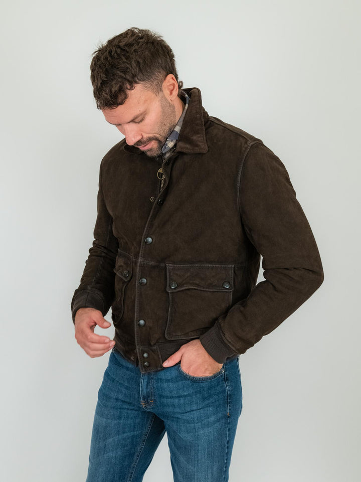 GIACCA OTTAVIANO IN CAMOSCIO E VELLUTO OTTAVIANO 06 JACK LEATHER 