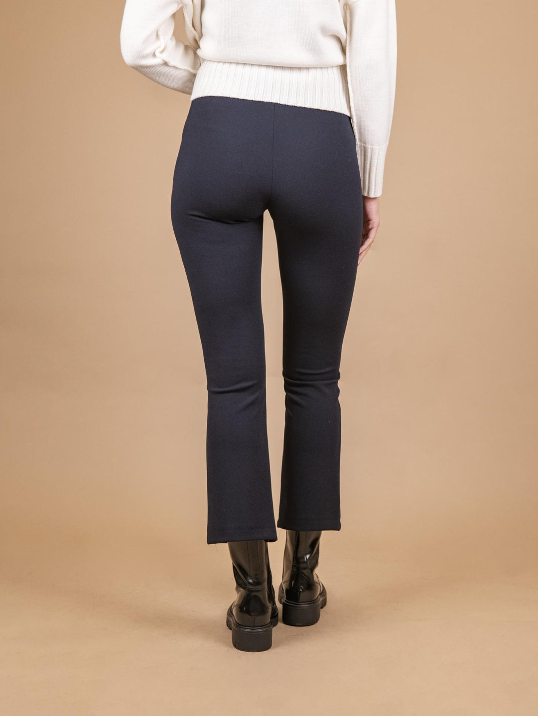 PANTALONE A TROMBETTA IN TESSUTO BLU CAPPERO BLU ANDREA MORANDO 