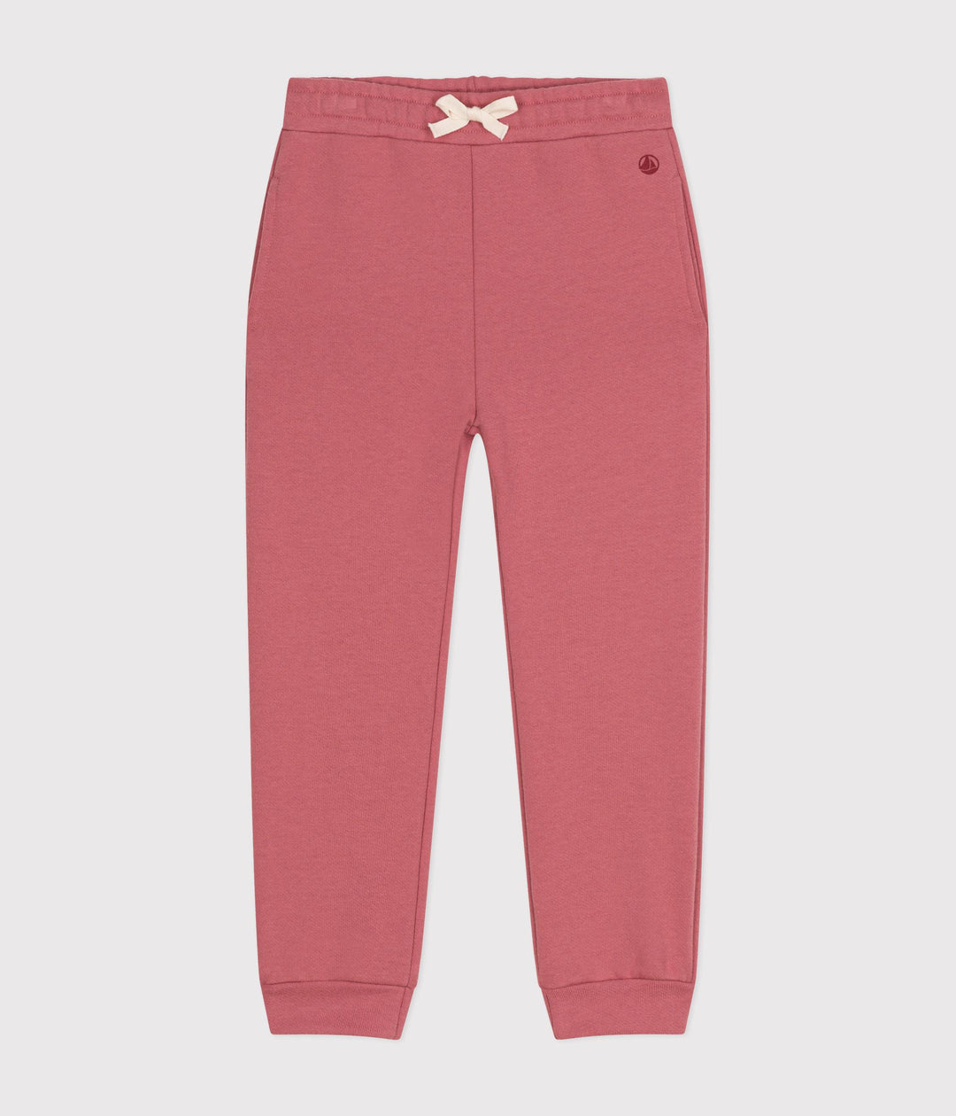 Pantaloni rosa con fiocchetto da jogging in molleton A0BOE 02 PETIT BATEAU 