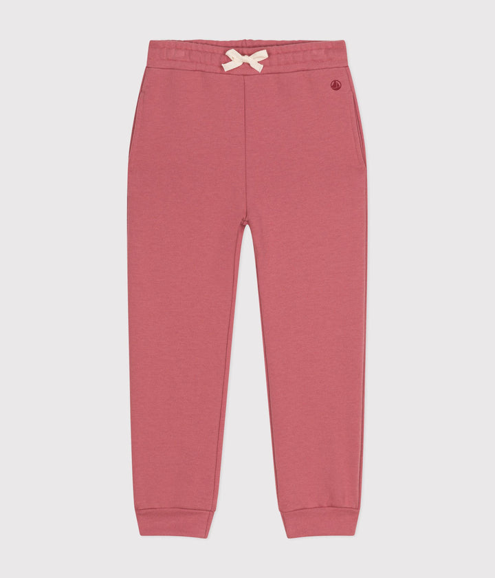 Pantaloni rosa con fiocchetto da jogging in molleton A0BOE 02 PETIT BATEAU 