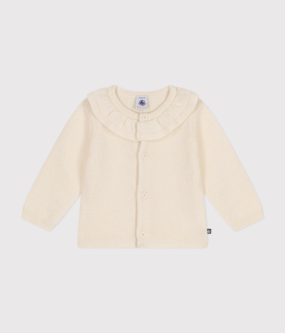 Cardigan con colletto in maglia con lana A0B3S 01 PETIT BATEAU 