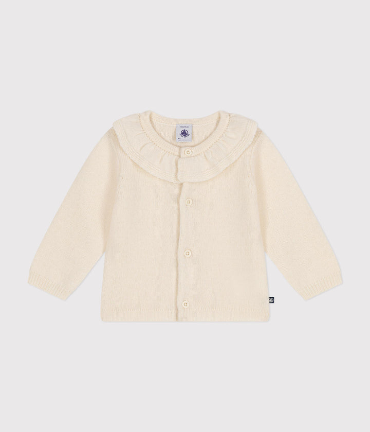 Cardigan con colletto in maglia con lana A0B3S 01 PETIT BATEAU 