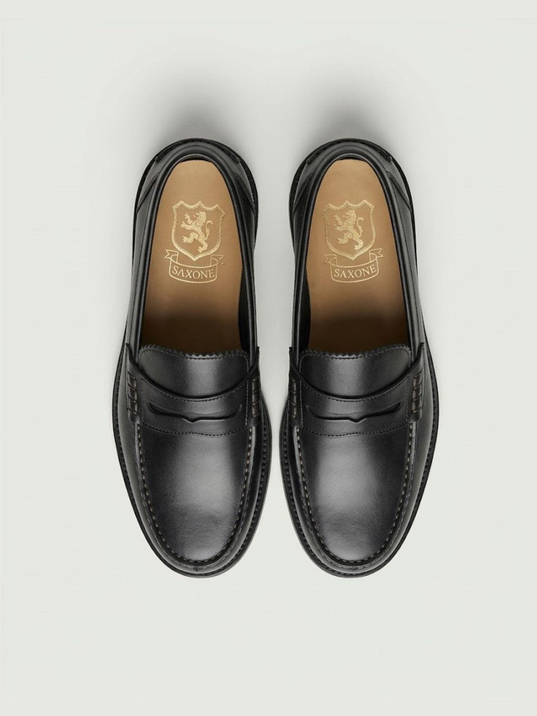 Mocassino penny in vera pelle nero 1000 NERO SAXONE 