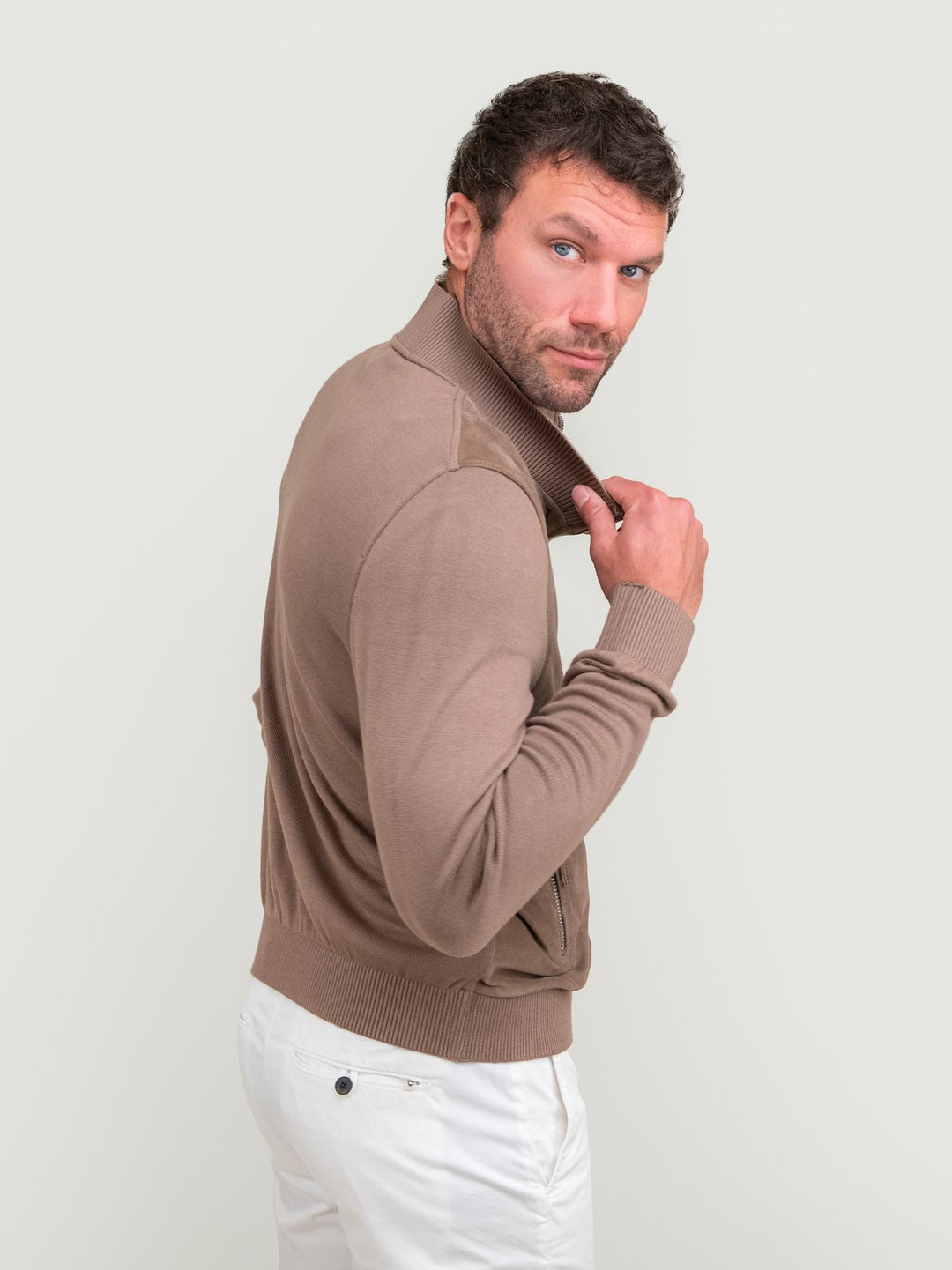 GIACCA LEGGERA IN PELLE E MAGLIA TON SUR TONE DEREK KNIT 85 JACK LEATHER 