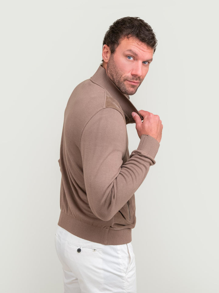 GIACCA LEGGERA IN PELLE E MAGLIA TON SUR TONE DEREK KNIT 85 JACK LEATHER 