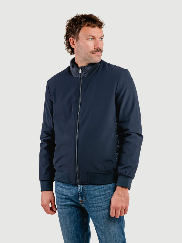 GIUBBOTTO IN TESSUTO TECNICO BLU NAVY BU26W09JKCOAT 201 ANDREA MORANDO 