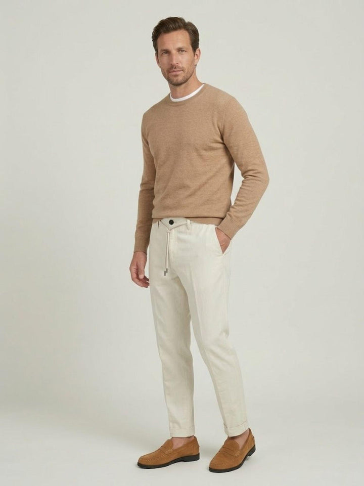 Pantalone in liocell con coulisse panama Y0007M 1001 ANDREA MORANDO 