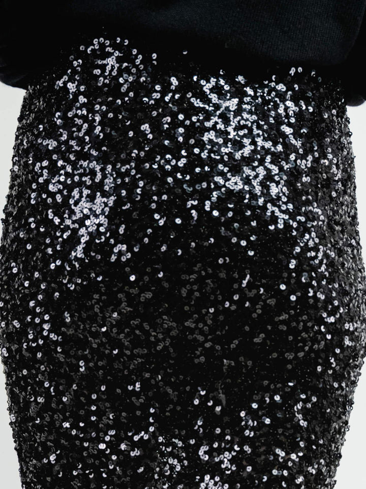 LONGUETTE CON PAILLETTES NERA G247132/03651 1405 ANDREA MORANDO 