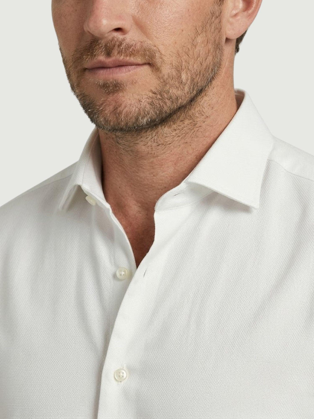 Camicia collo francese in cotone bianca regular PLATINOSPEC/REG 5041-00 ANDREA MORANDO 
