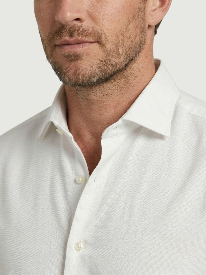 Camicia collo francese in cotone bianca regular PLATINOSPEC/REG 5041-00 ANDREA MORANDO 