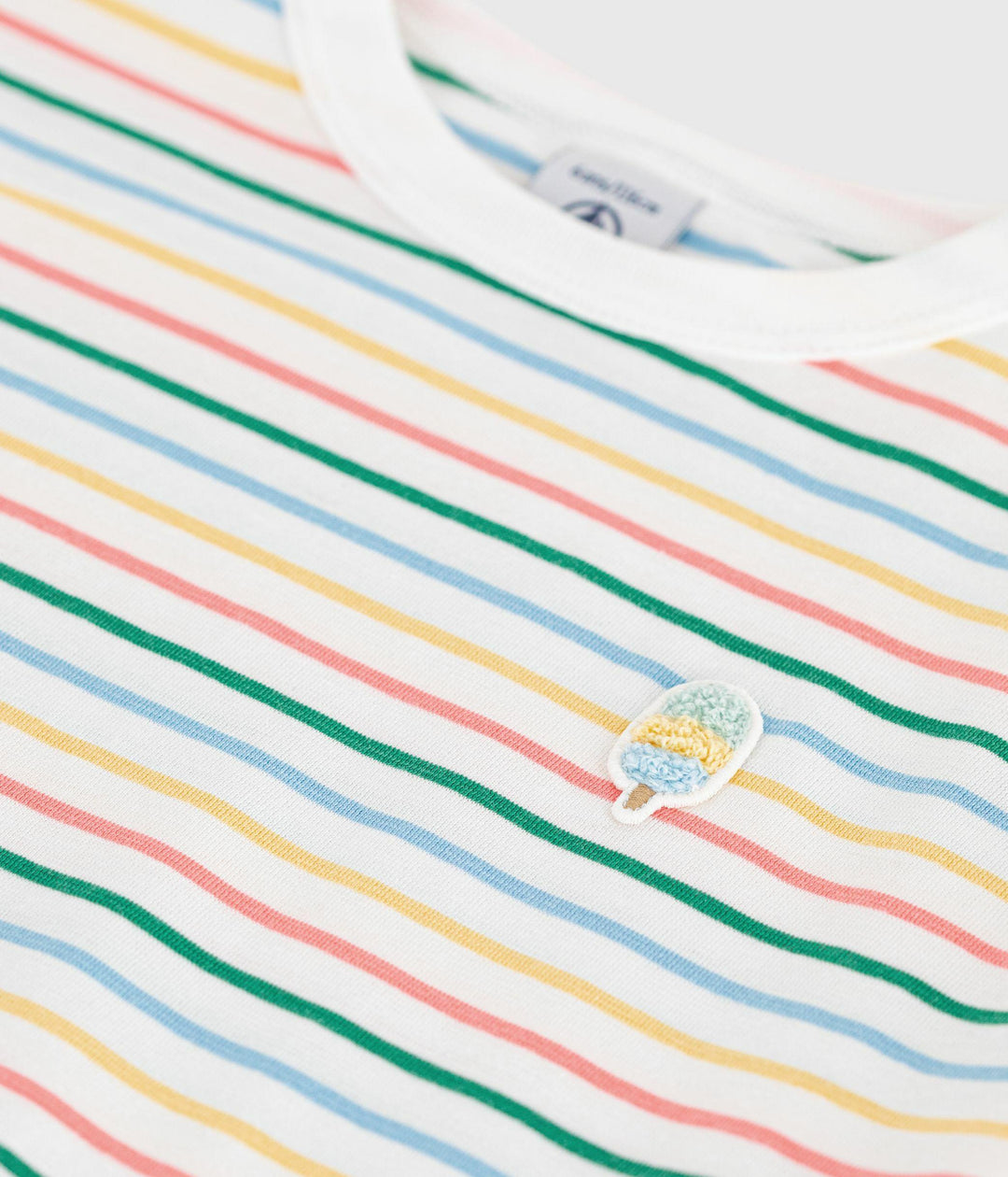 Marinière arcobaleno bambino con patch A0F66 01 PETIT BATEAU 