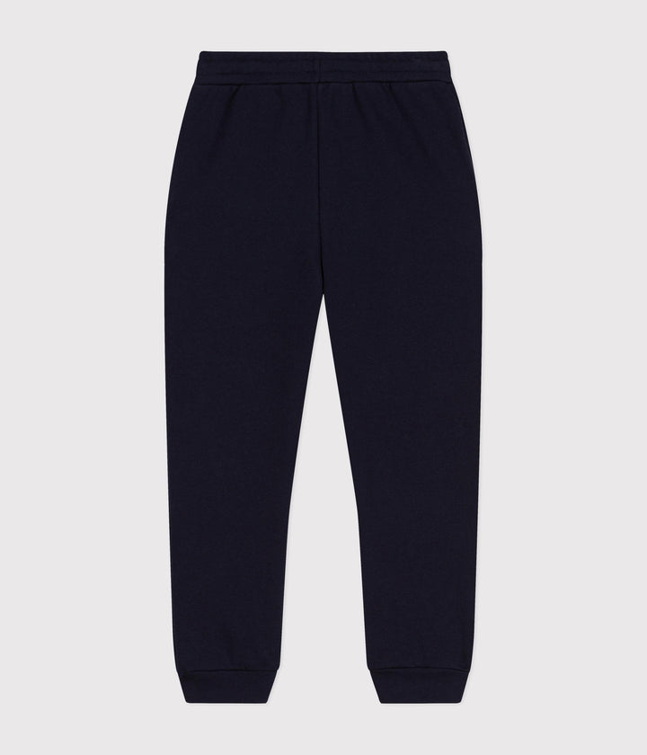 Pantaloni blu con fiocchetto da jogging in molleton A0BOE 01 PETIT BATEAU 