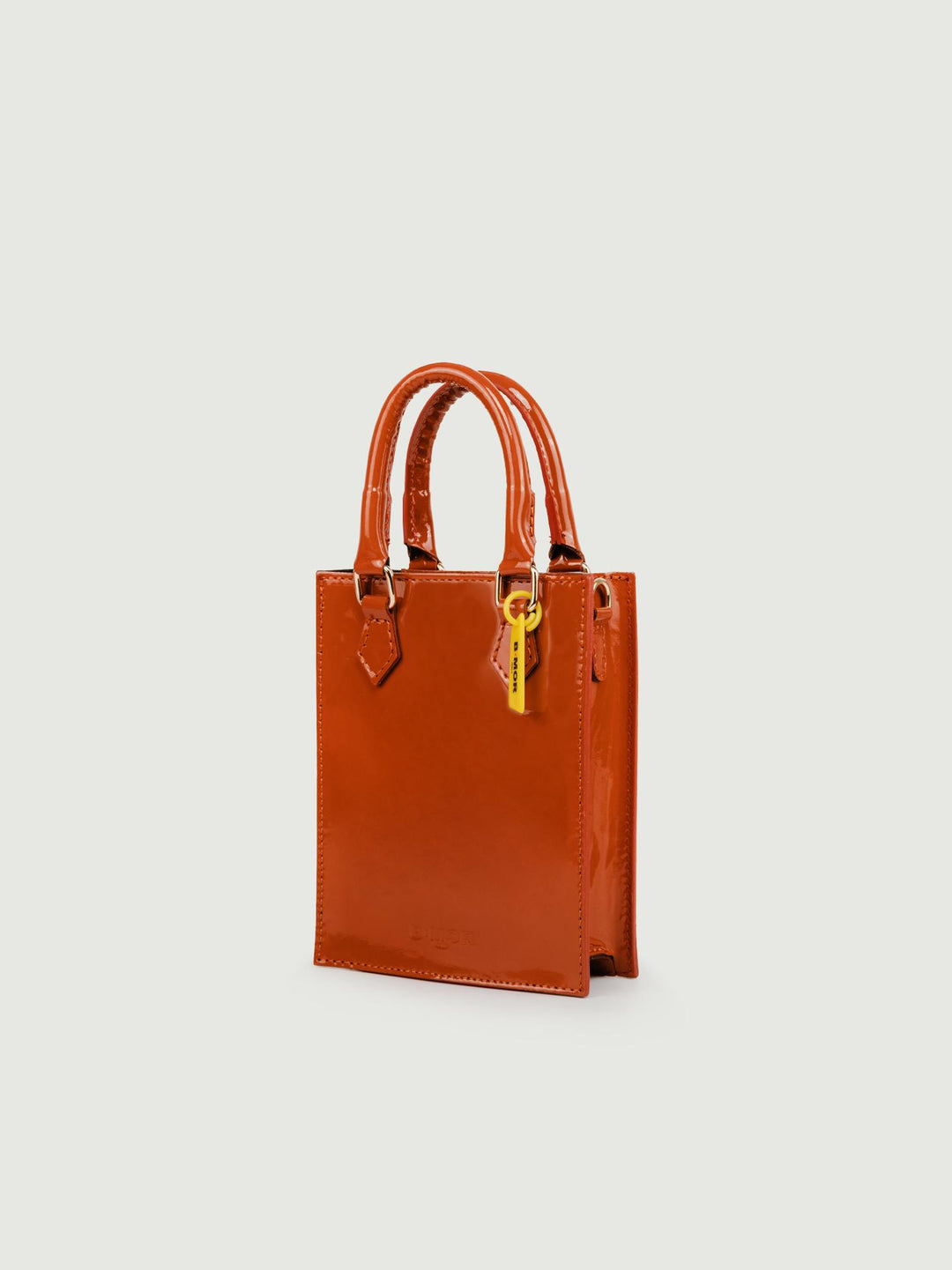 BORSA BABY IN PELLE VERNICE MATTONE