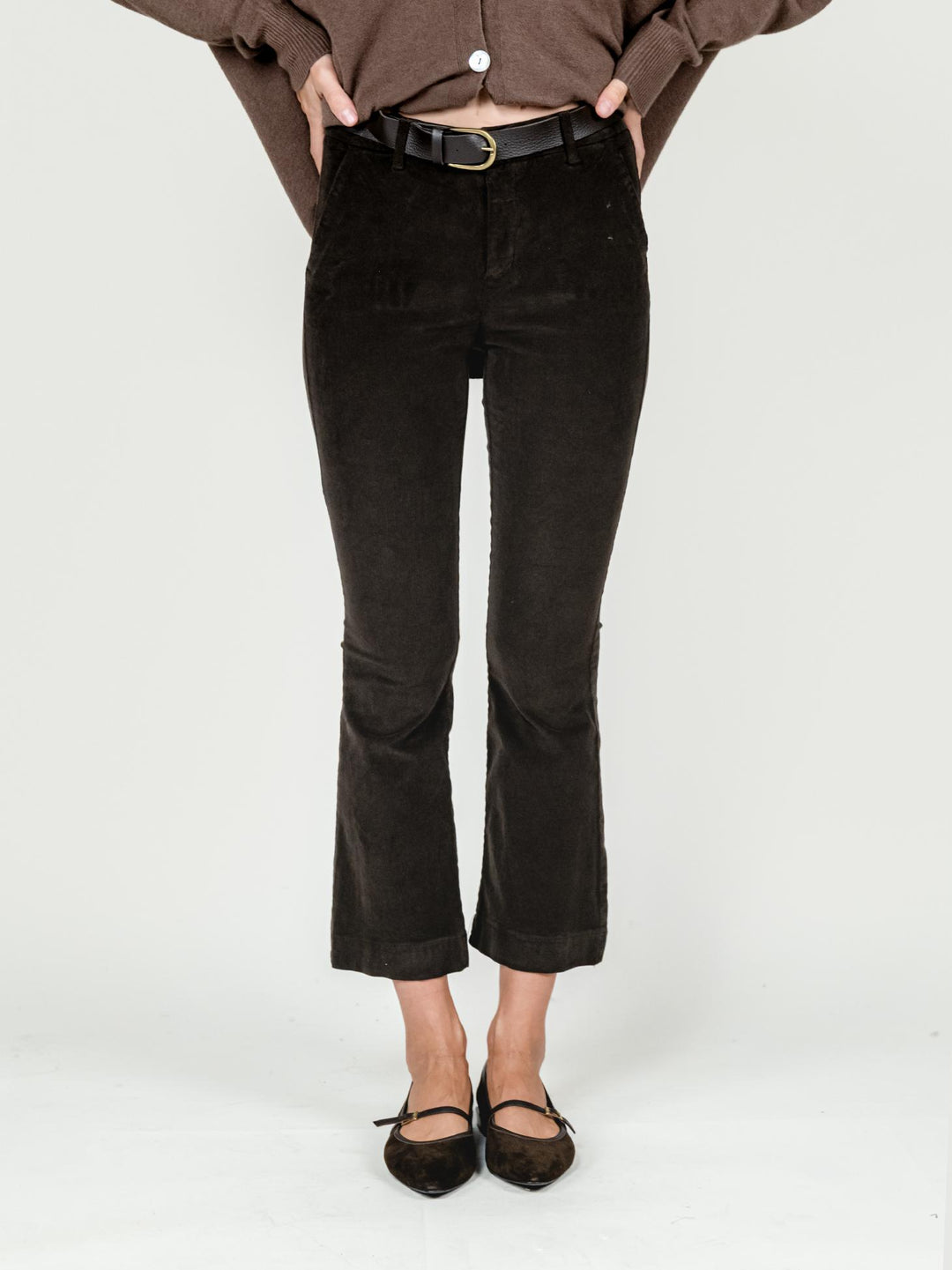 PANTALONE A TROMBETTA MORO IN VELLUTO 824W21 MORO ANDREA MORANDO 