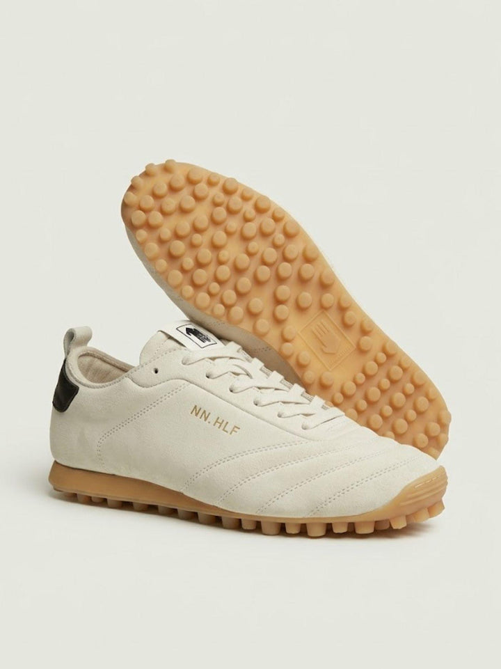 Sneaker sokker in suede bianca con inserti neri SOKKER OFF WHITE/BLACK NINE AN HALF 