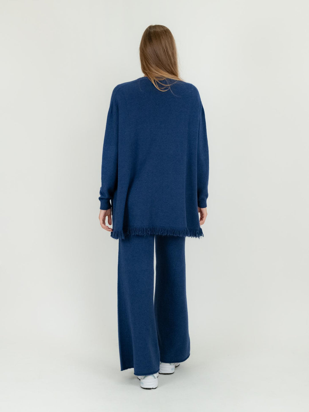 CARDIGAN CON FRANGE BLU 0370/283 1073 BIMOR 