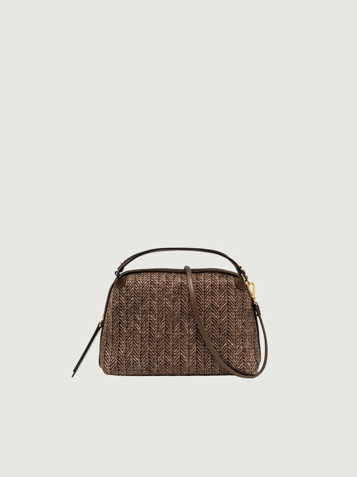 Borsa Alifa in paglia choco BS 8788/COMM PGLSPG 13840 GIANNI CHIARINI 