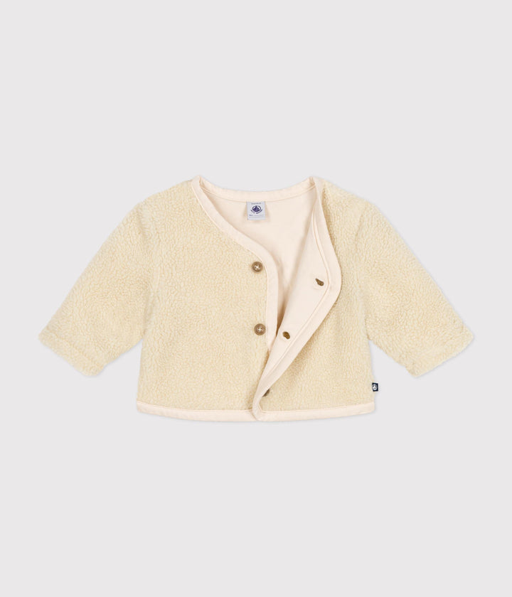 Giacca in sherpa crema A0B79 01 PETIT BATEAU 