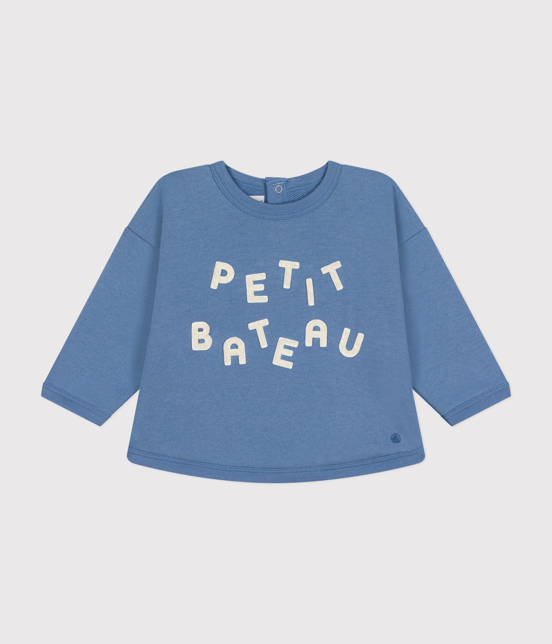 Maglia in tessuto felpato bluette A0B6Y 01 PETIT BATEAU 