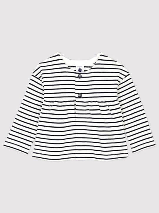CARDIGAN IN MOLLETON A01HB 1 PETIT BATEAU 