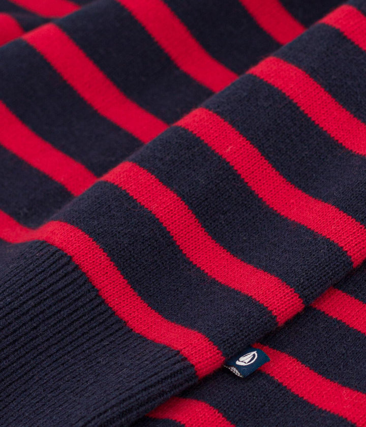 MAGLIONE ALLA MARINARA IN LANA E COTONE BAMBINO UNISEX A081S 01 PETIT BATEAU 