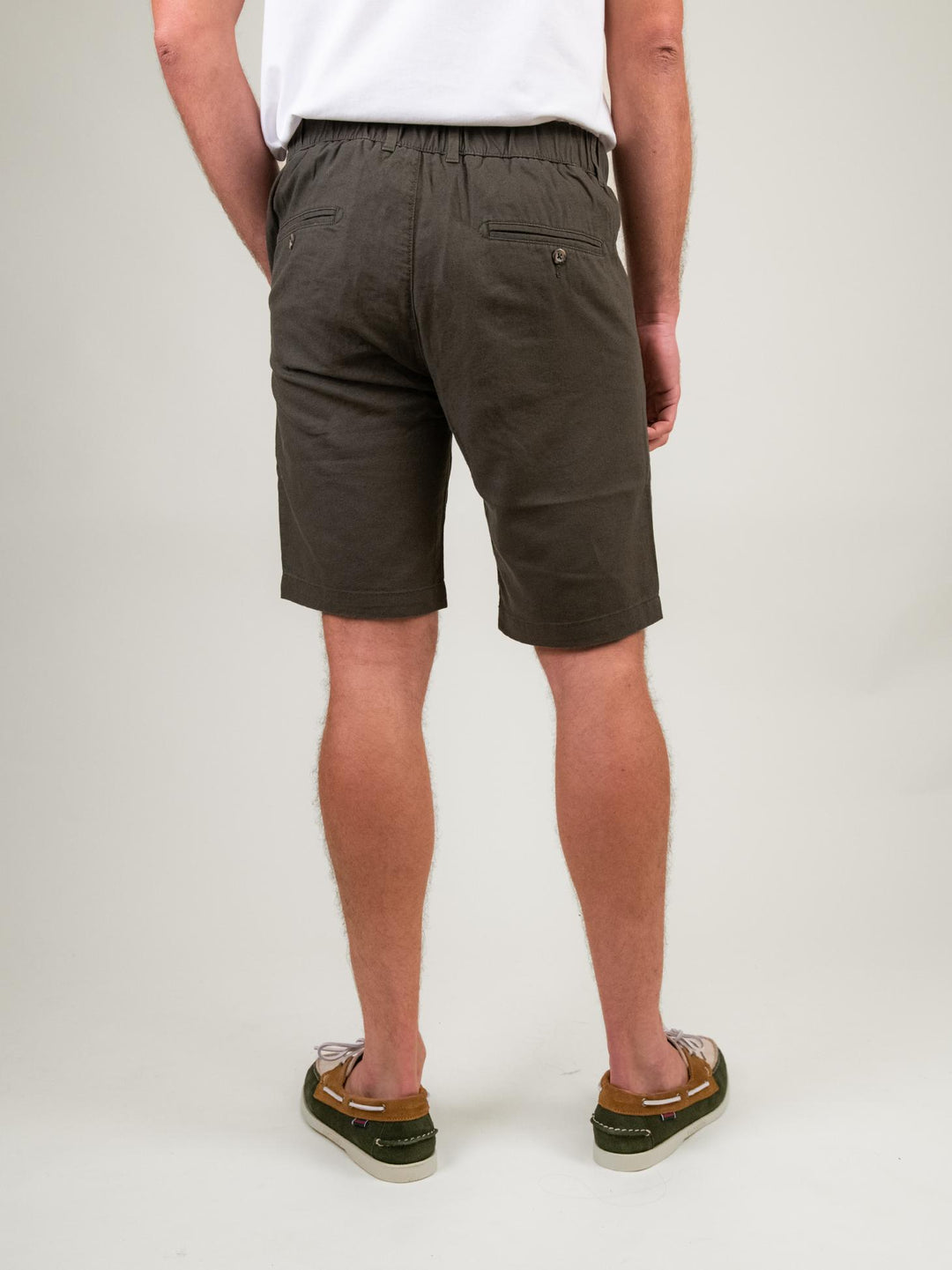 BERMUDA in lino e COTONE VERDONE