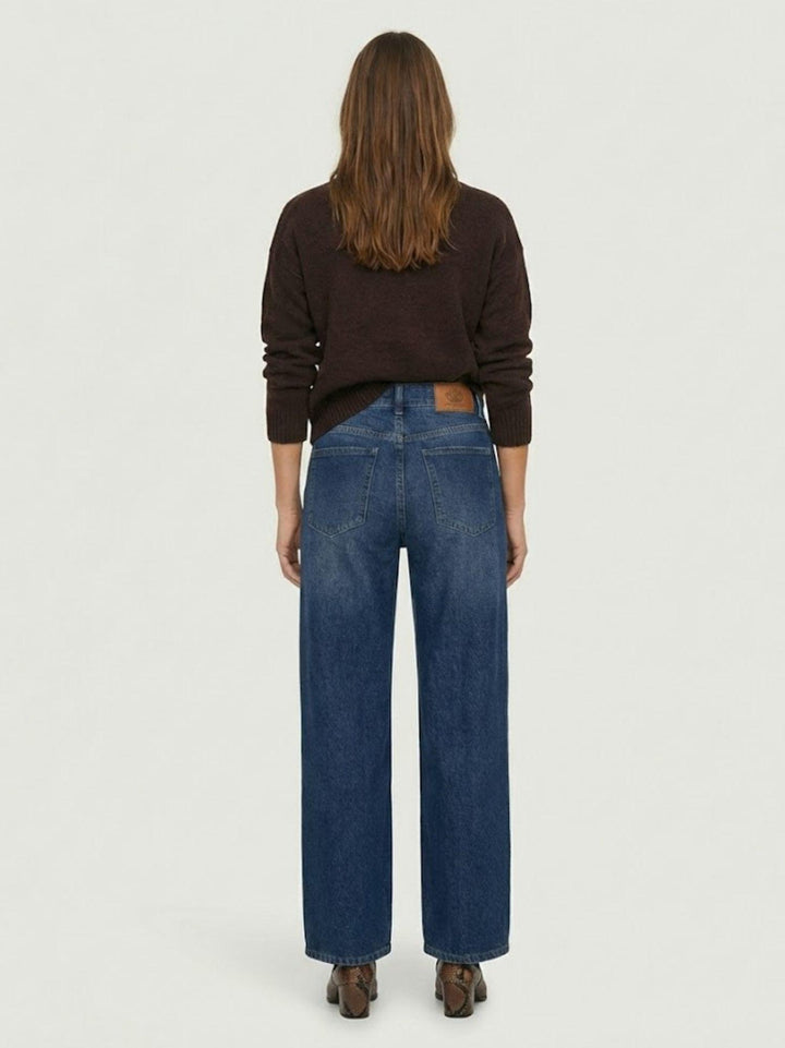 Jeans a palazzo in denim lavaggio scuro 9289 DENIM SCURO ANDREA MORANDO 