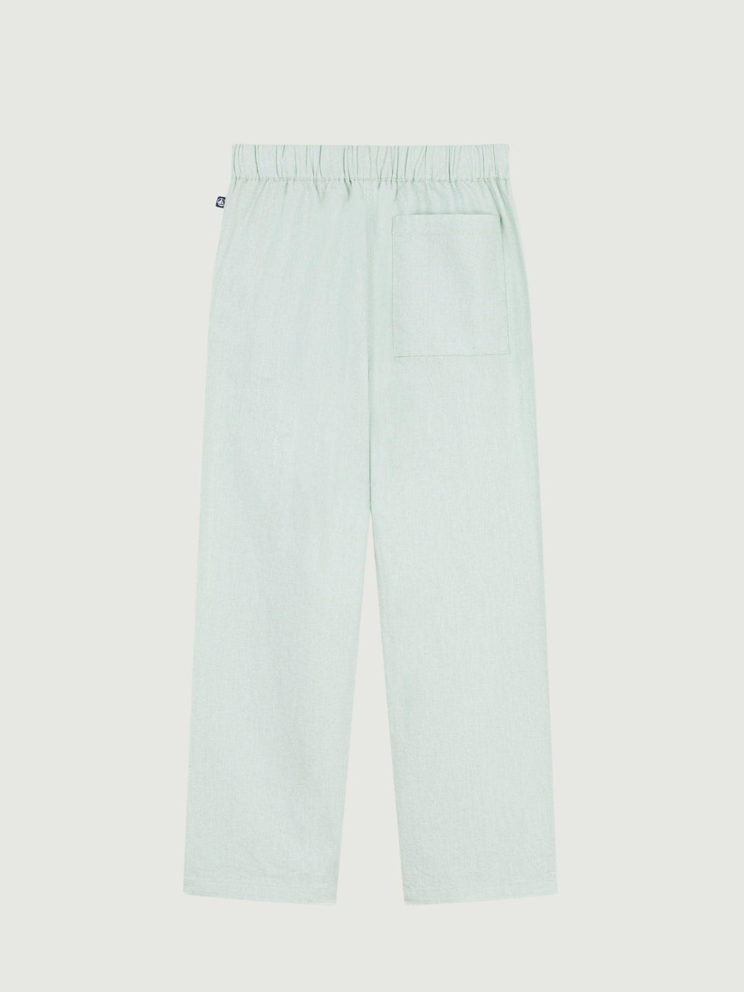 Pantalone in lino e cotone verde acqua A0F09 01 PETIT BATEAU 
