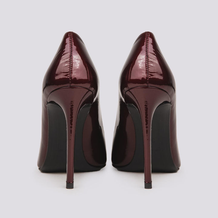 DECOLLETE  CON TACCO A SPILLO IN VERNICE BORDEAUX V40 BORDEAUX ANDREA MORANDO 