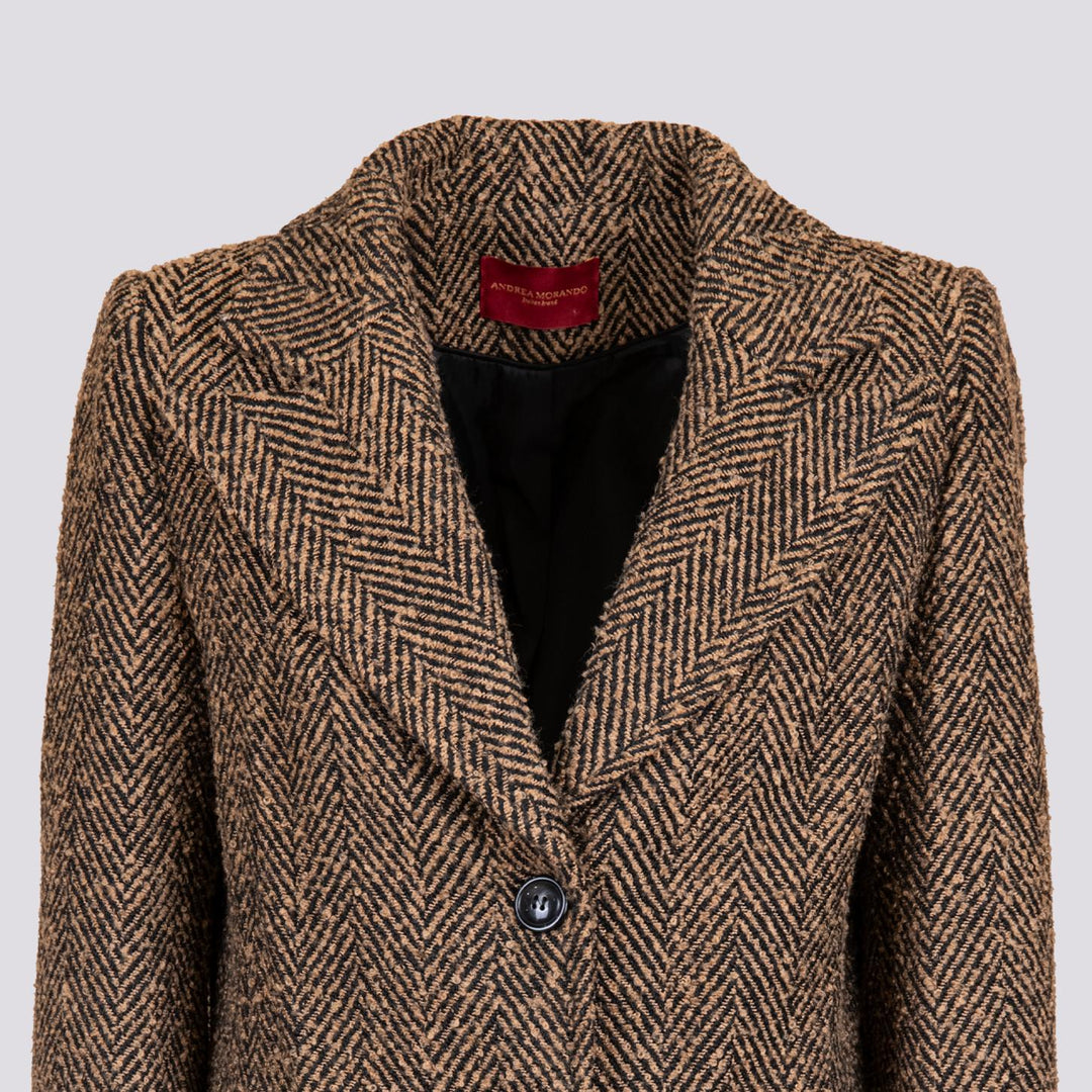 CAPPOTTO SPIGATO CUOIO E NERO 9992CBS 51 ANDREA MORANDO 