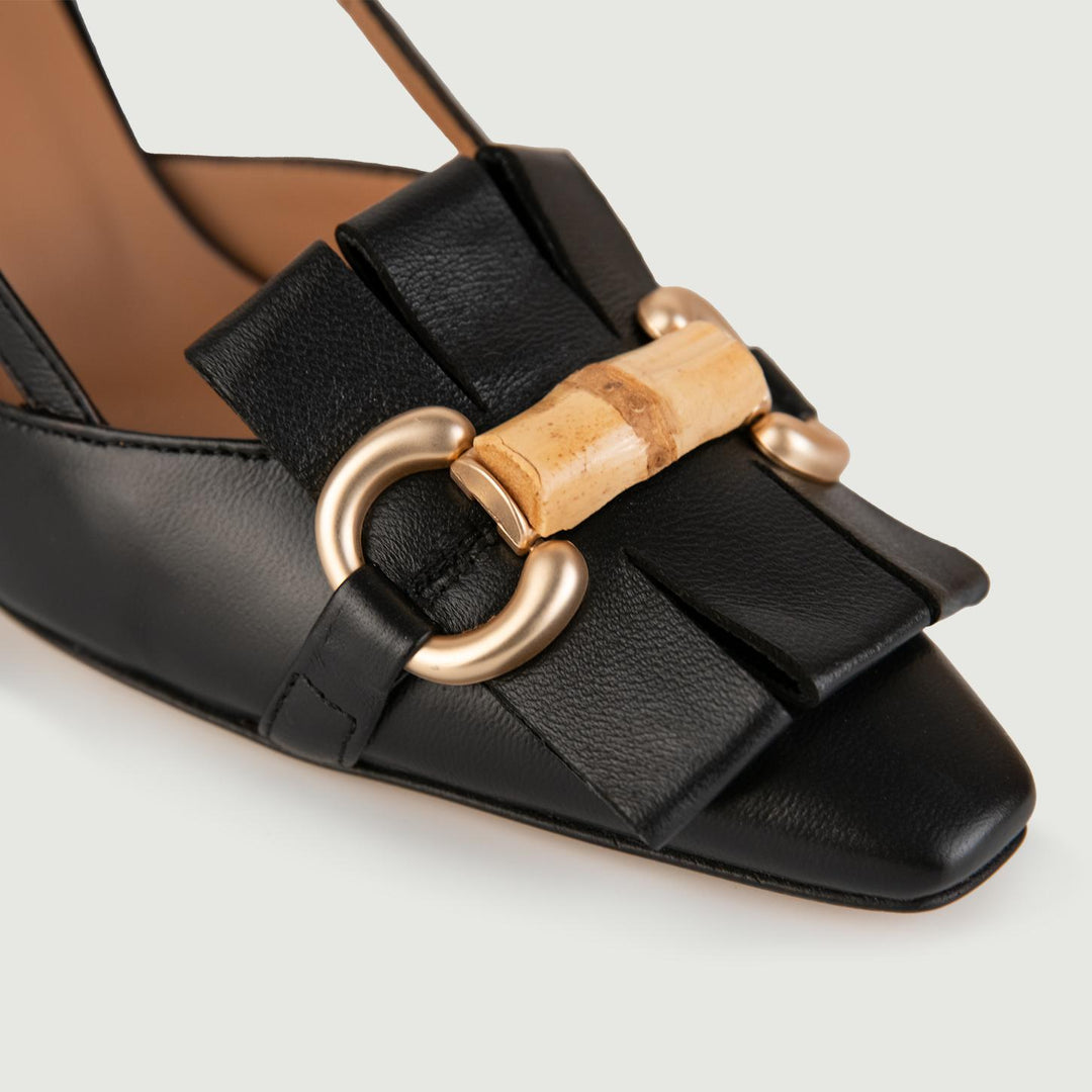 Décolleté SLING BACK NERA L5602 NERO ANDREA MORANDO 