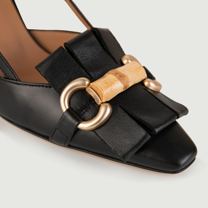 Décolleté SLING BACK NERA L5602 NERO ANDREA MORANDO 