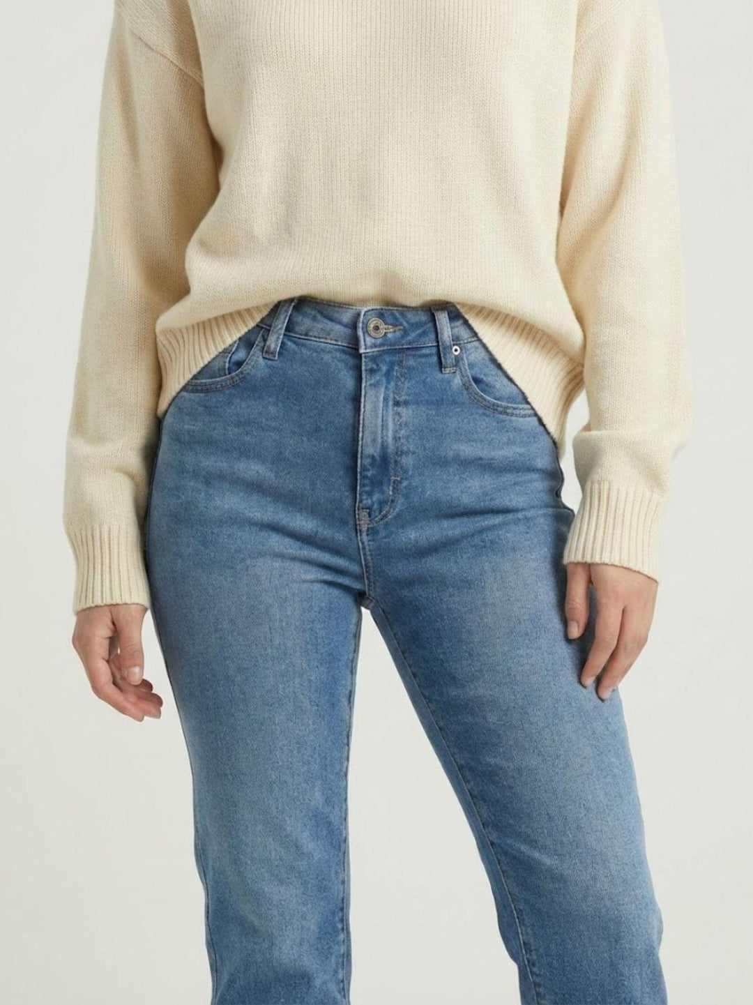 Jeans a zampa in denim lavaggio chiaro 9115 DENIM CHIARO ANDREA MORANDO 