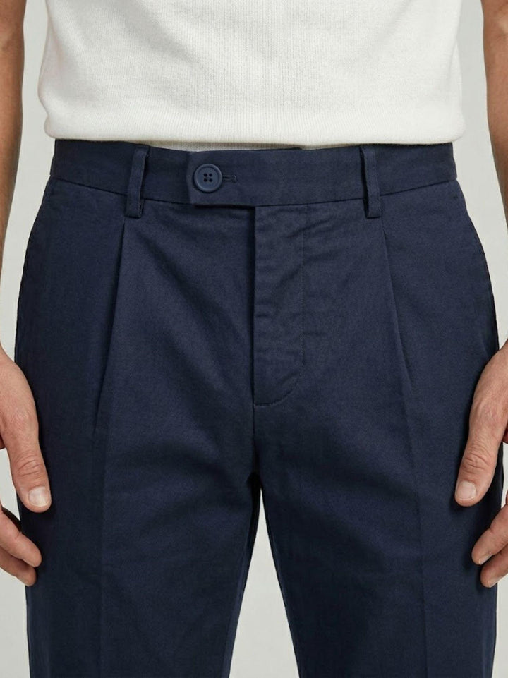 Pantalone chino con pences in cotone navy T623THI 892 NOLAB 