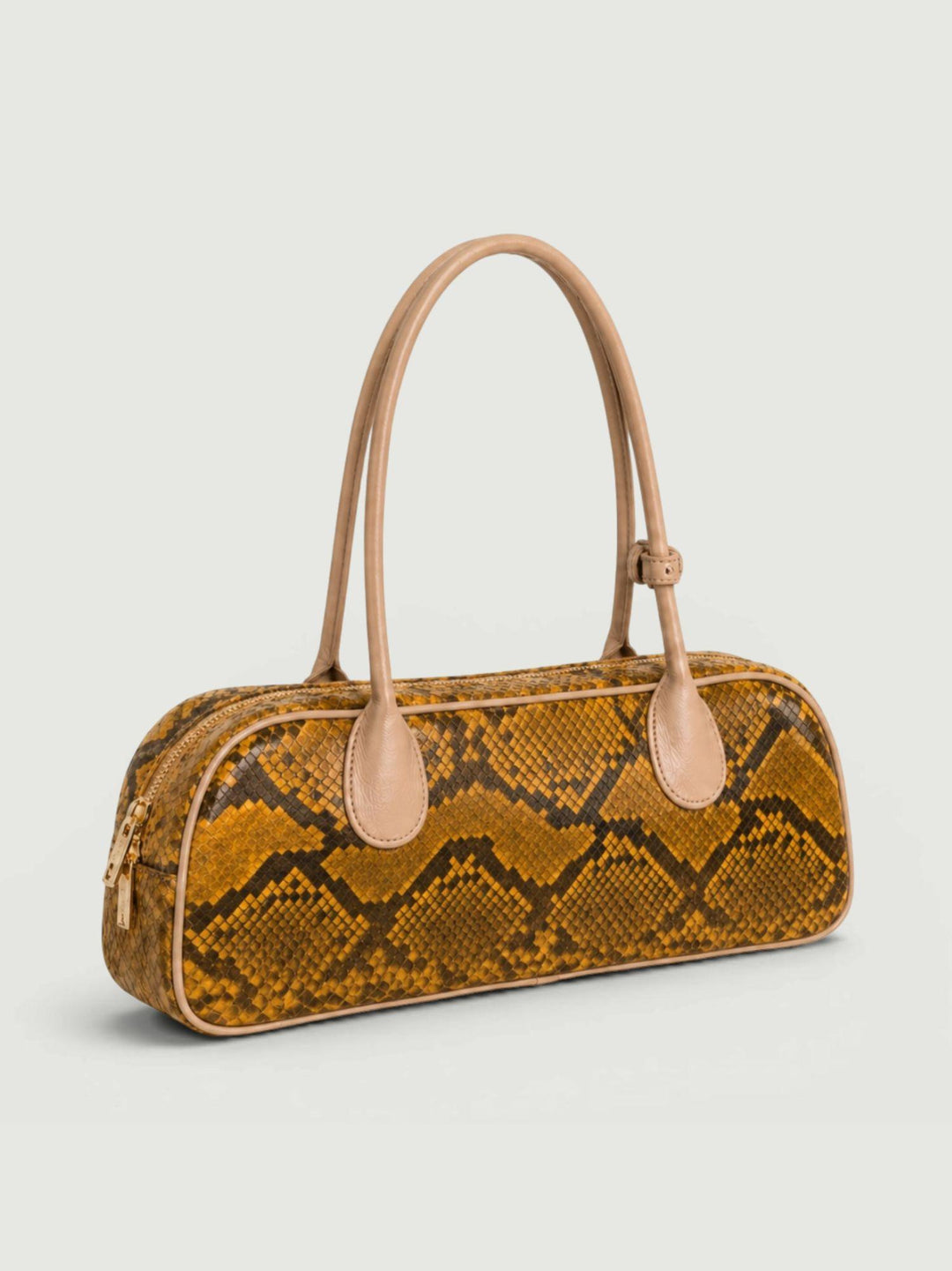 Borsa a spalla Doxie in pelle di pitone gialla DOXIE PITONE GIALLO BIMOR 