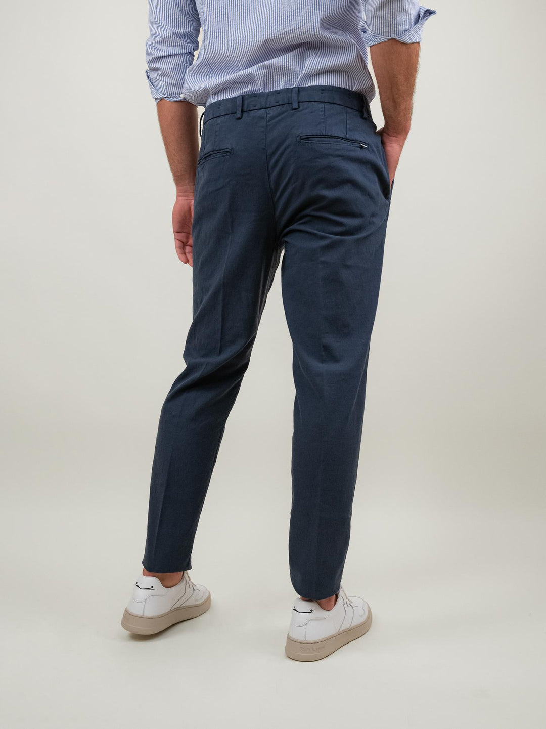 PANTALONE chinos in cotone color blu T564/BRO 847 NOLAB 