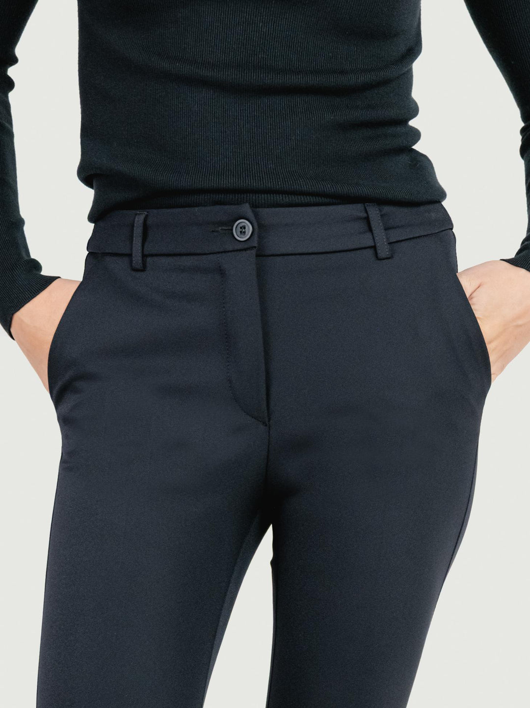 PANTALONE A ZAMPA NERO 874BEA NERO ANDREA MORANDO 