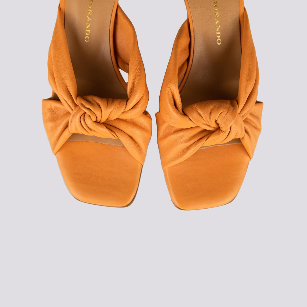 Sabot in pelle arancio con nodo 840-58 ORANGE ANDREA MORANDO 